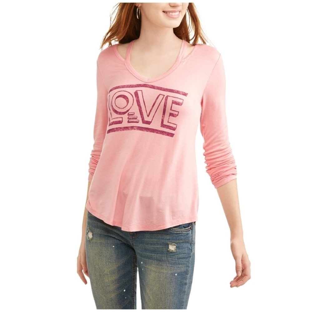 3/$25‎ Pink "Love" Top